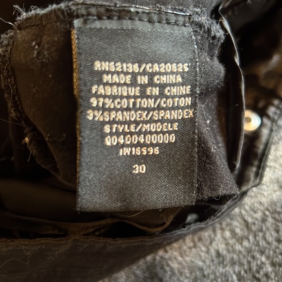 GUESS Black Three Silver Snap Waistband Shorts size 30 - Picture 4 of 9